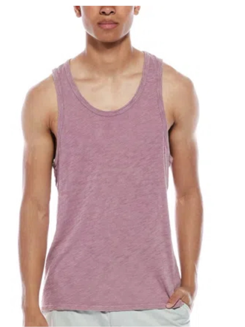ATM Anthony Thomas Melillo Slub Jersey Tank Men's XXL Scoop Neck Pullover top